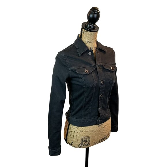 Adriano Goldschmied Robyn Womens Jacket XS Denim Button Front Stretch - Picture 5 of 13